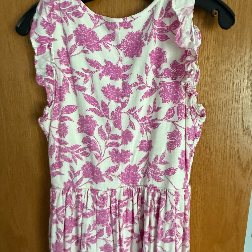 LC Lauren Conrad Pink and White Floral Midi Dress - Picture 10 of 12